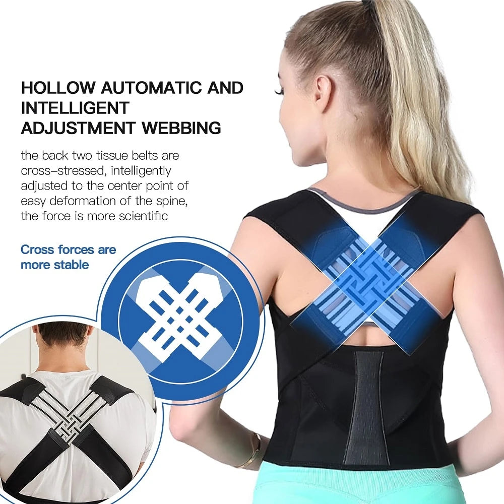 Adjustable Back Posture Corrector – Hunchback & Shoulder Support for Adults