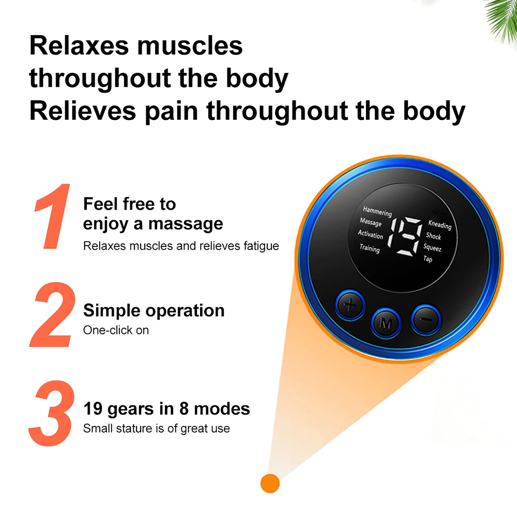 Portable Muscle Pain Relief Stimulator Patch - Smart Electric EMS Neck & Back Massager