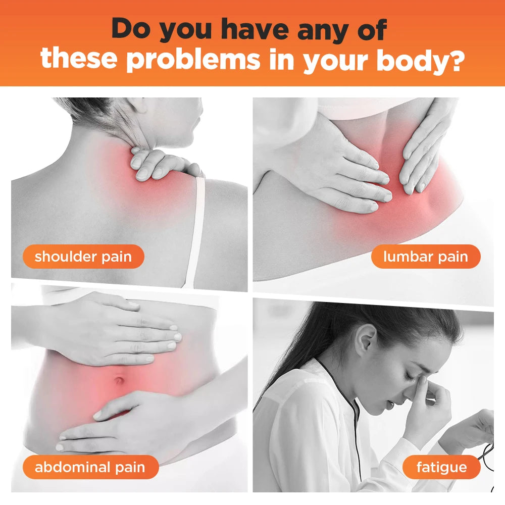 Electric Heating Waist Massager Belt – Vibration Hot Compress Lumbar Support