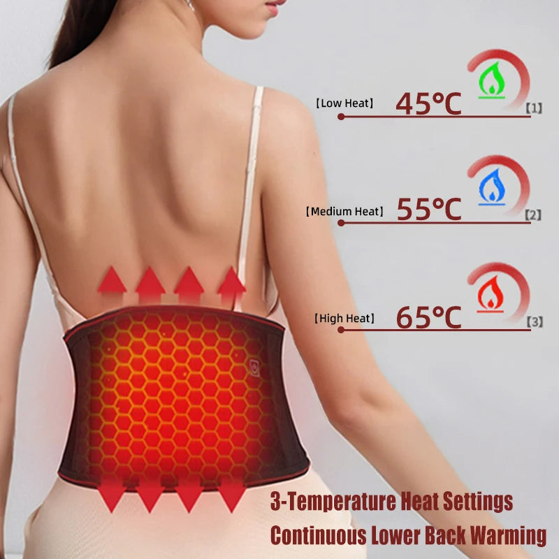Heating Back Belt – Lumbar Support &amp; Waist Pain Relief Heating Pad