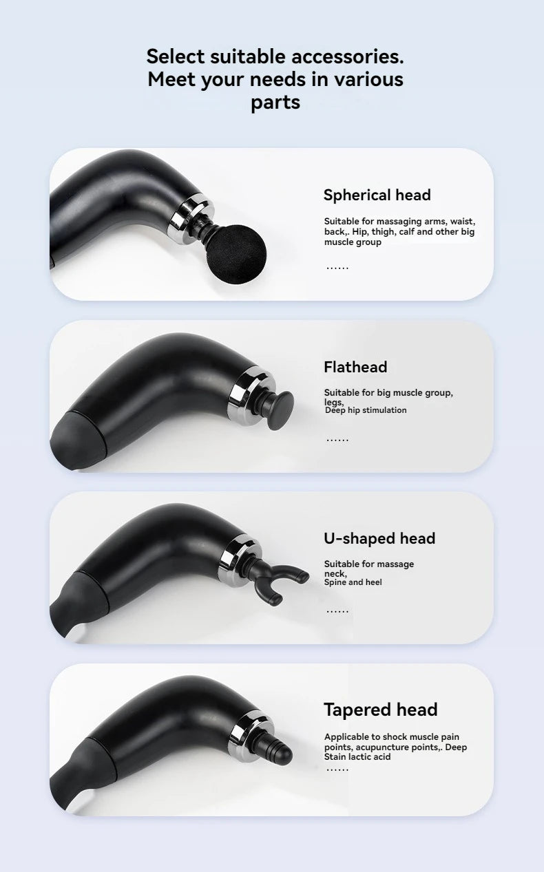 PAQIN GB-868 Massage Gun – Portable Deep Muscle Relief &amp; Full-Body Massager