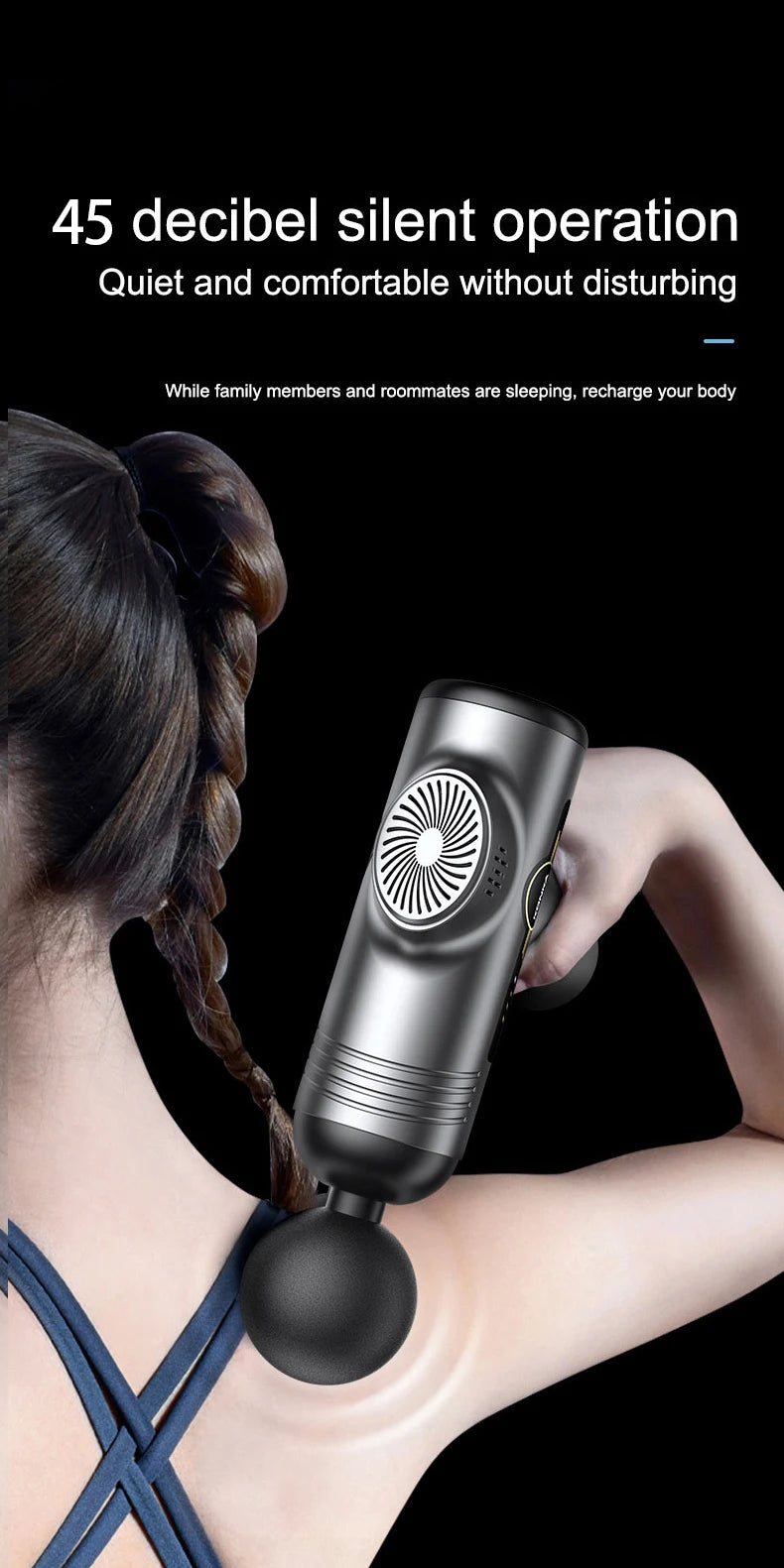 Deep Tissue Massage Gun – 8 Heads & 99 Speeds for Pain Relief