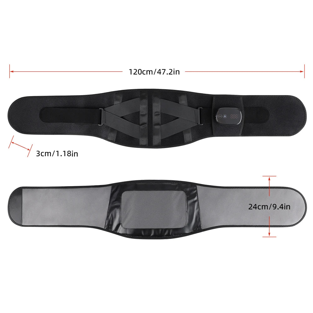 Electric Heating Waist Massager Belt – Vibration Hot Compress Lumbar Support