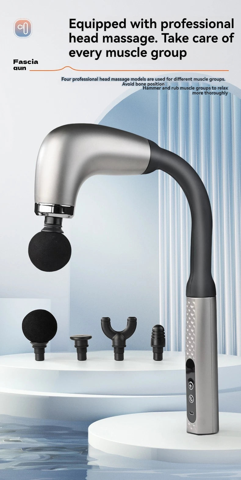 PAQIN GB-868 Massage Gun – Portable Deep Muscle Relief &amp; Full-Body Massager