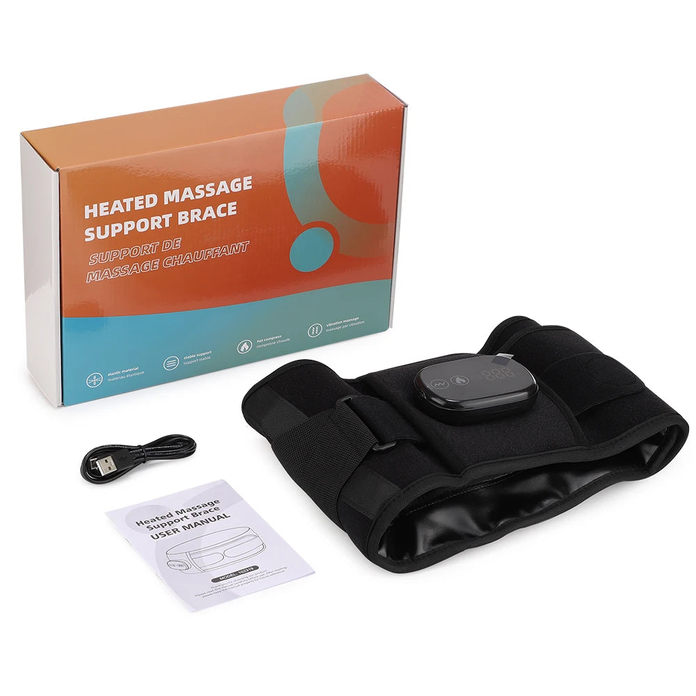 Electric Heating Waist Massager Belt – Vibration Hot Compress Lumbar Support