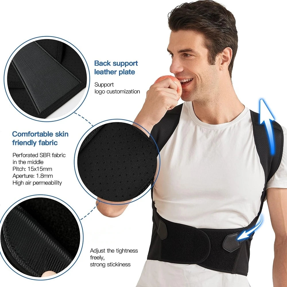Adjustable Back Posture Corrector – Hunchback & Shoulder Support for Adults