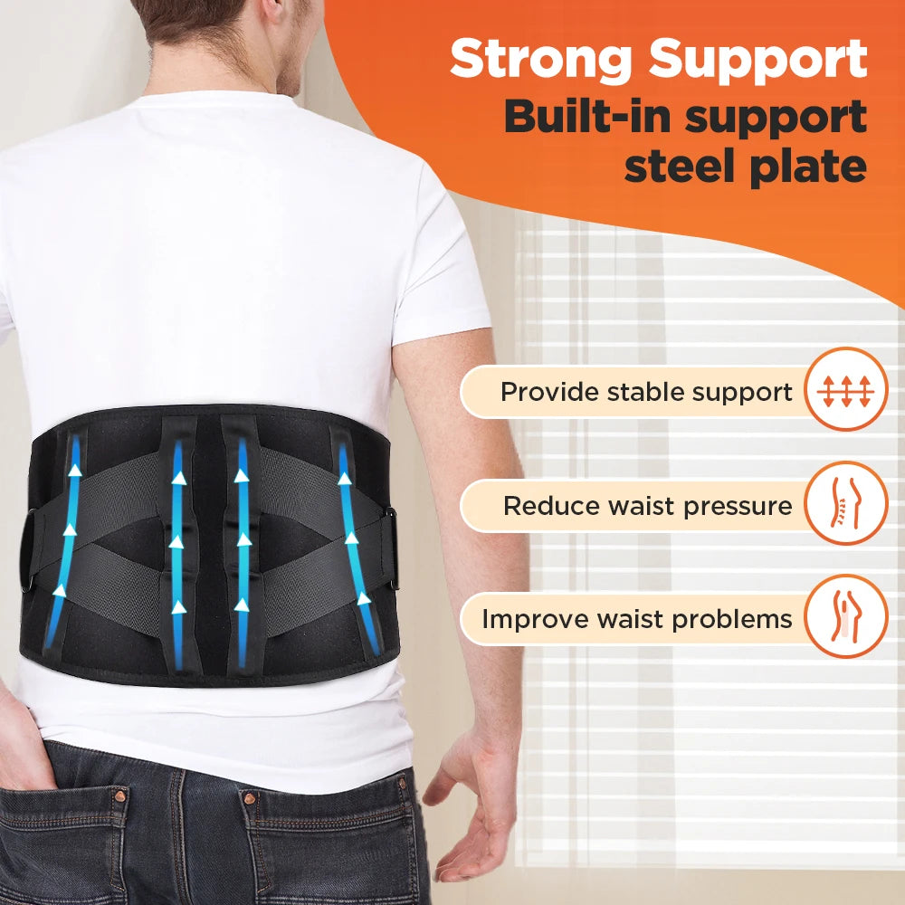 Electric Heating Waist Massager Belt – Vibration Hot Compress Lumbar Support