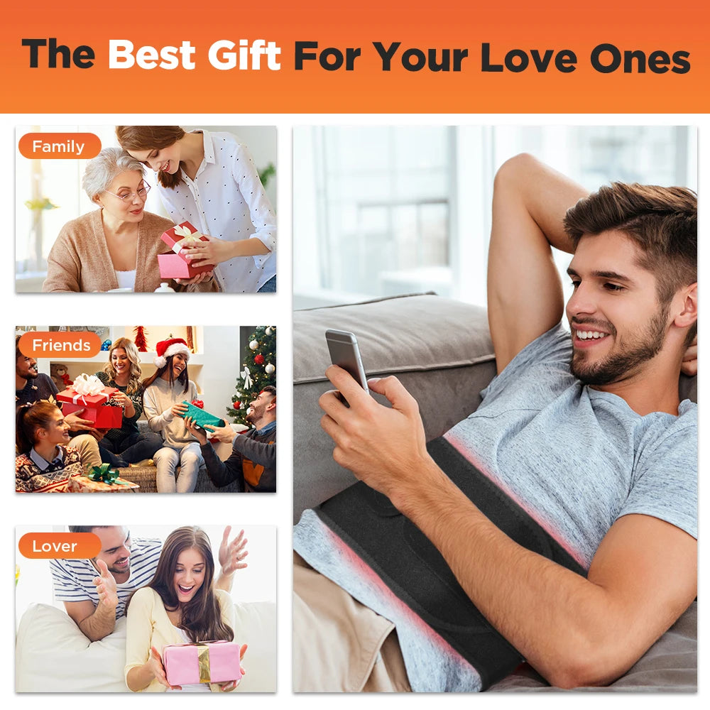 Electric Heating Waist Massager Belt – Vibration Hot Compress Lumbar Support