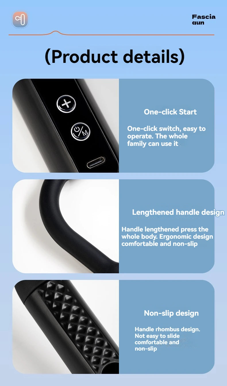 PAQIN GB-868 Massage Gun – Portable Deep Muscle Relief &amp; Full-Body Massager