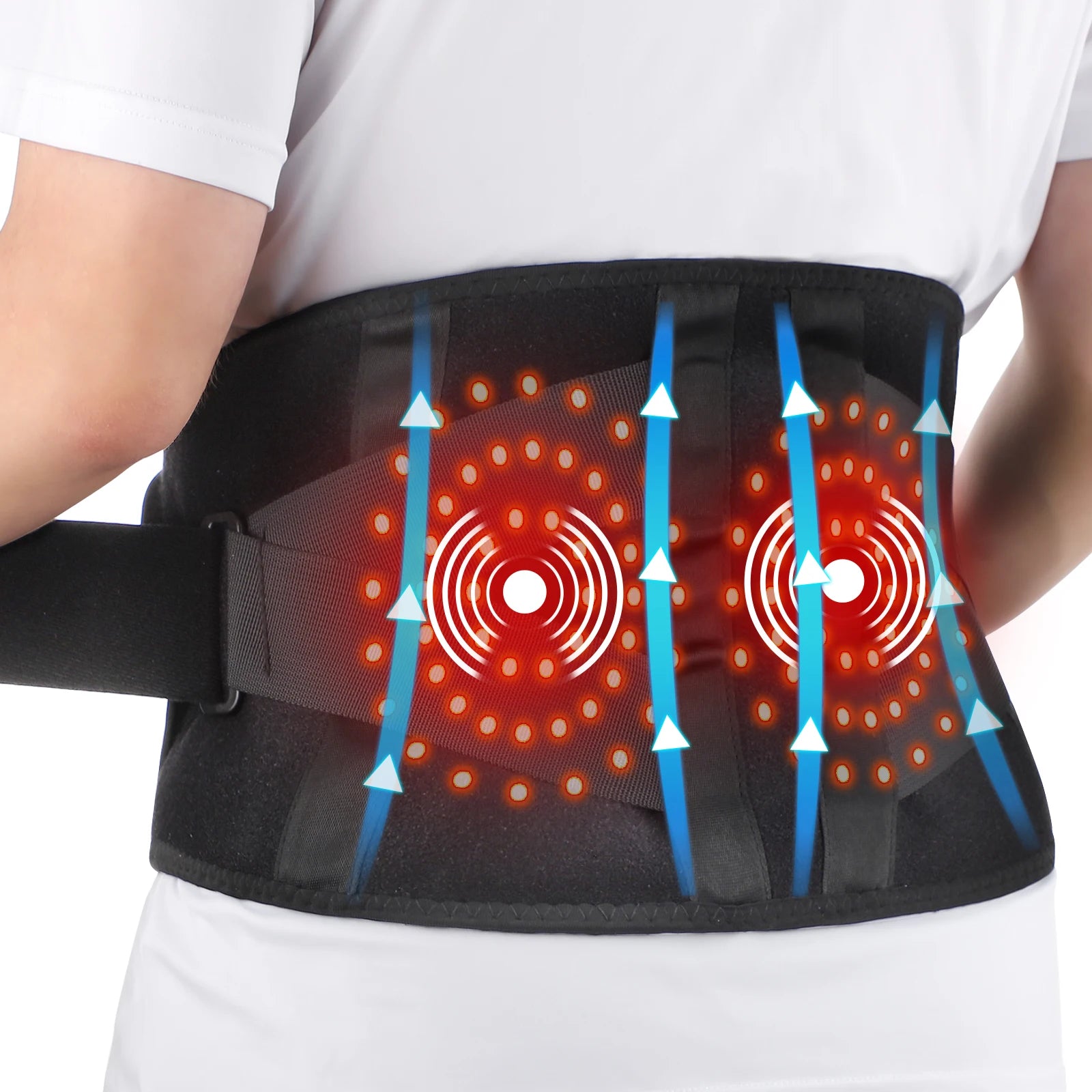 Electric Heating Waist Massager Belt – Vibration Hot Compress Lumbar Support