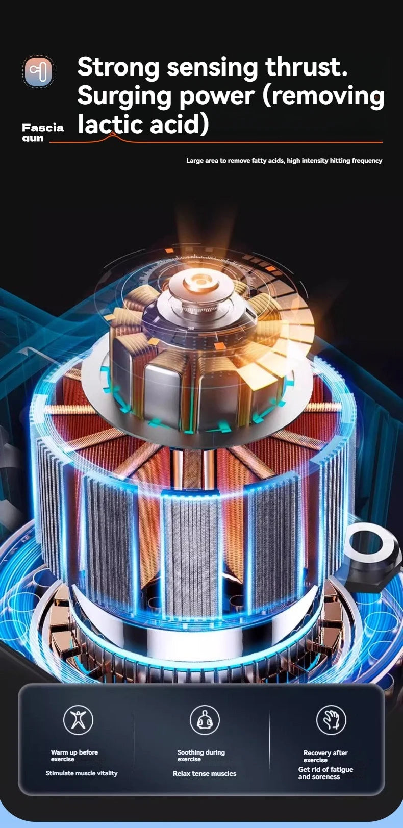 PAQIN GB-868 Massage Gun – Portable Deep Muscle Relief &amp; Full-Body Massager