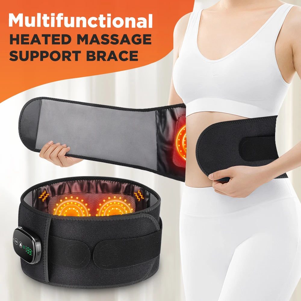 Electric Heating Waist Massager Belt – Vibration Hot Compress Lumbar Support