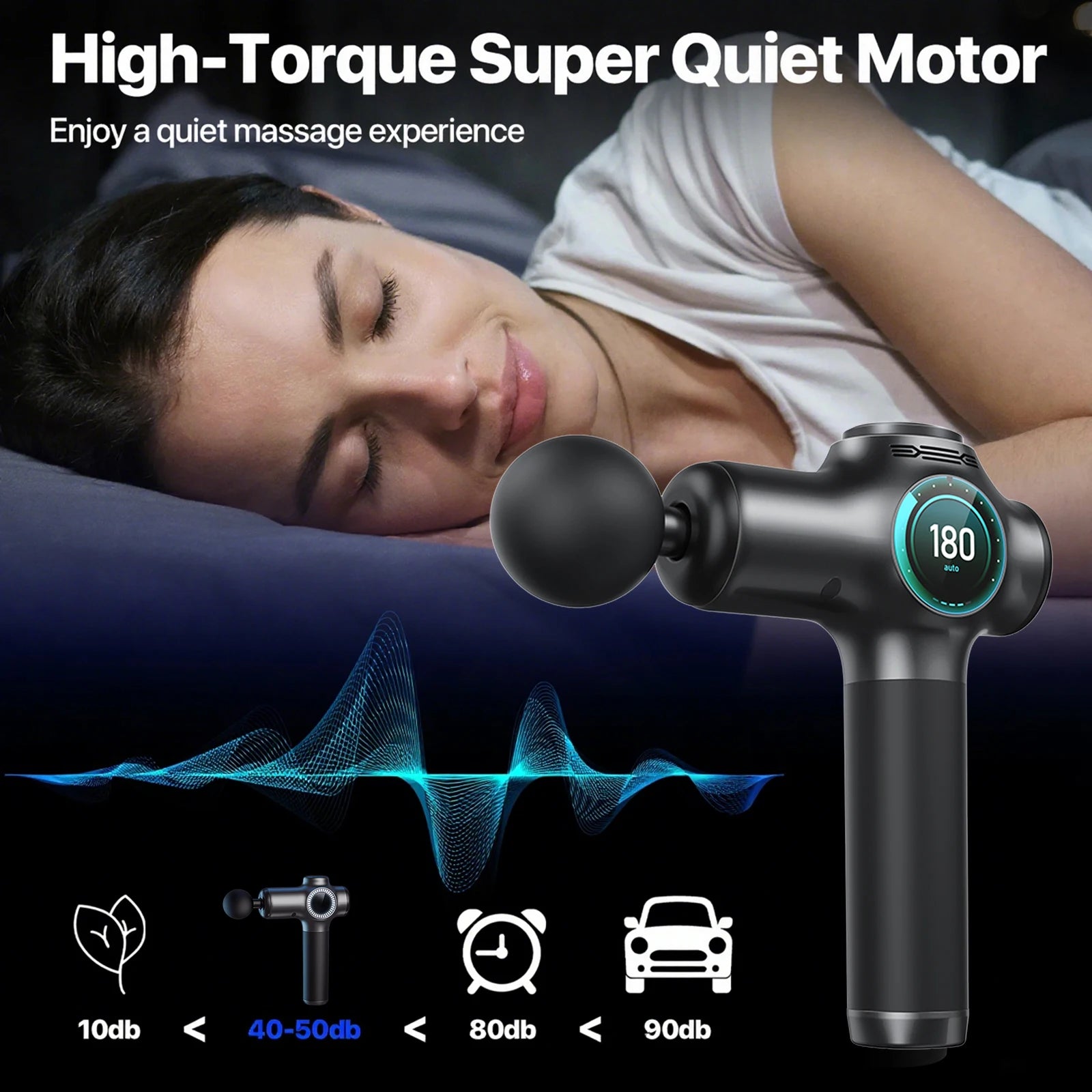 Deep Tissue Massage Gun – 8 Heads & 99 Speeds for Pain Relief