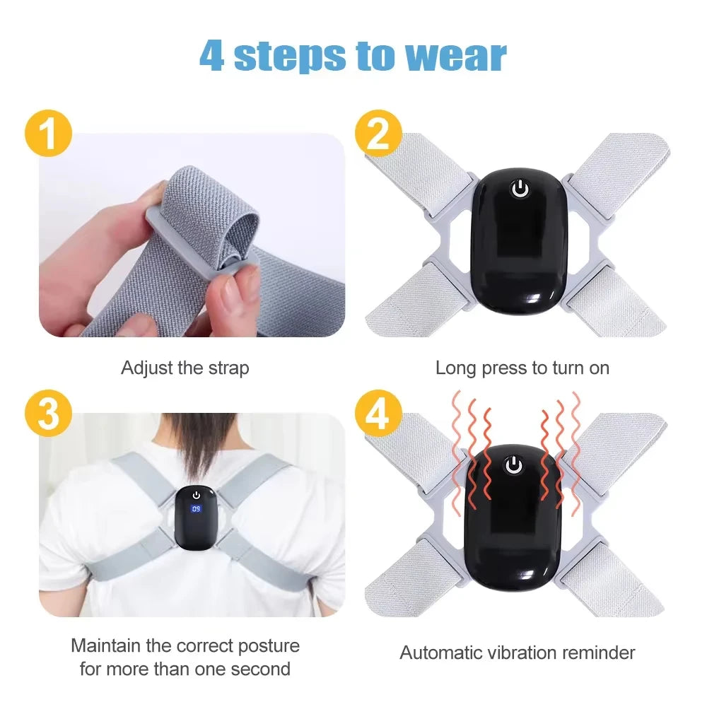 Smart Posture Corrector Belt – Invisible Back & Neck Trainer for Adults & Kids