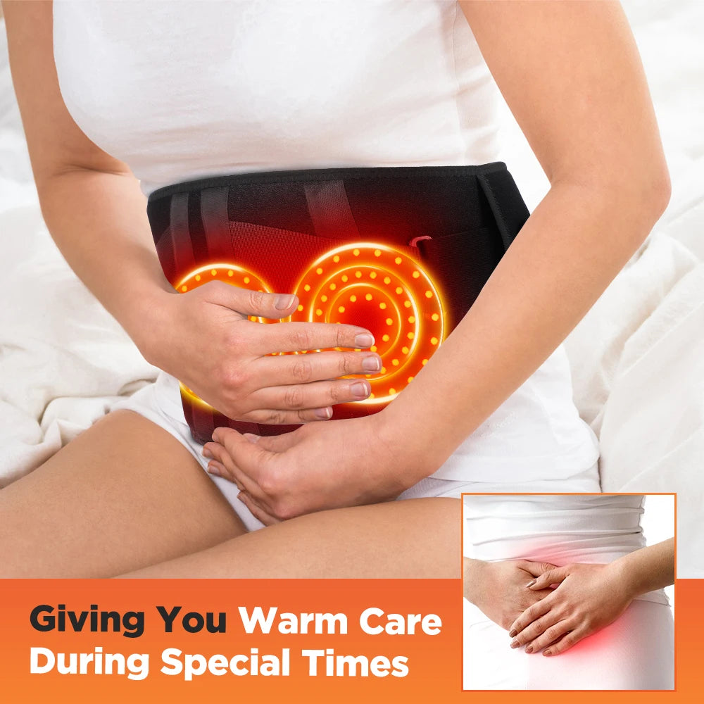 Electric Heating Waist Massager Belt – Vibration Hot Compress Lumbar Support