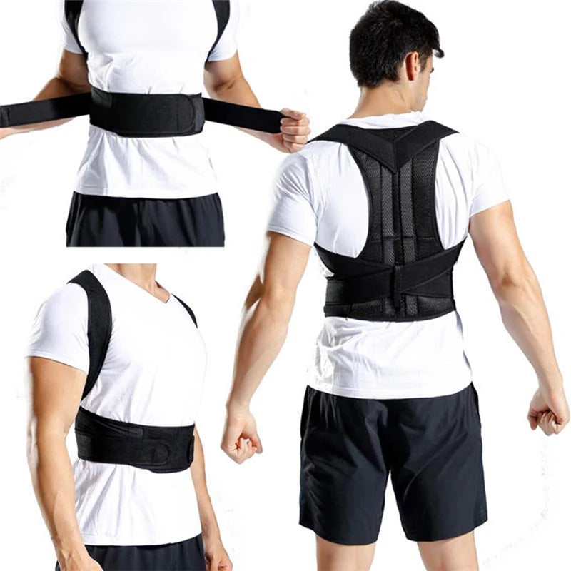 Adjustable Back Posture Corrector Belt – Shoulder, Spine & Lumbar Support Trainer